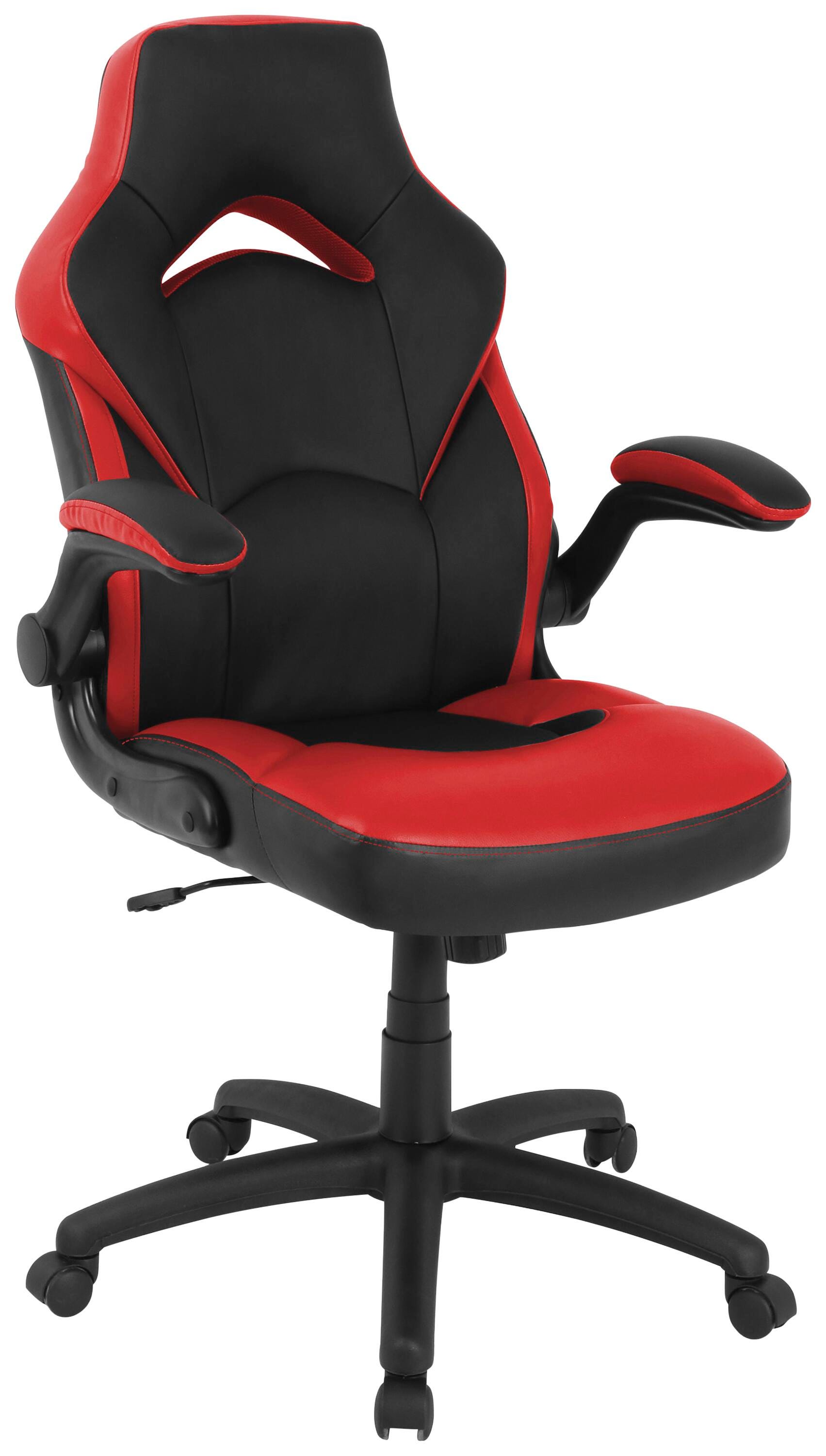 Classroom Select Bucket Seat Gaming Chair, 20-1/2 x 28 x 47-1/2 Inches, Red and Black 2006064